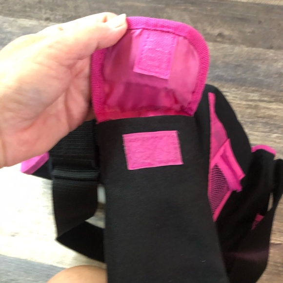 Hello Kitty Messenger Bag black and pink used condition.  Missing zipper piece - Picture 8 of 9